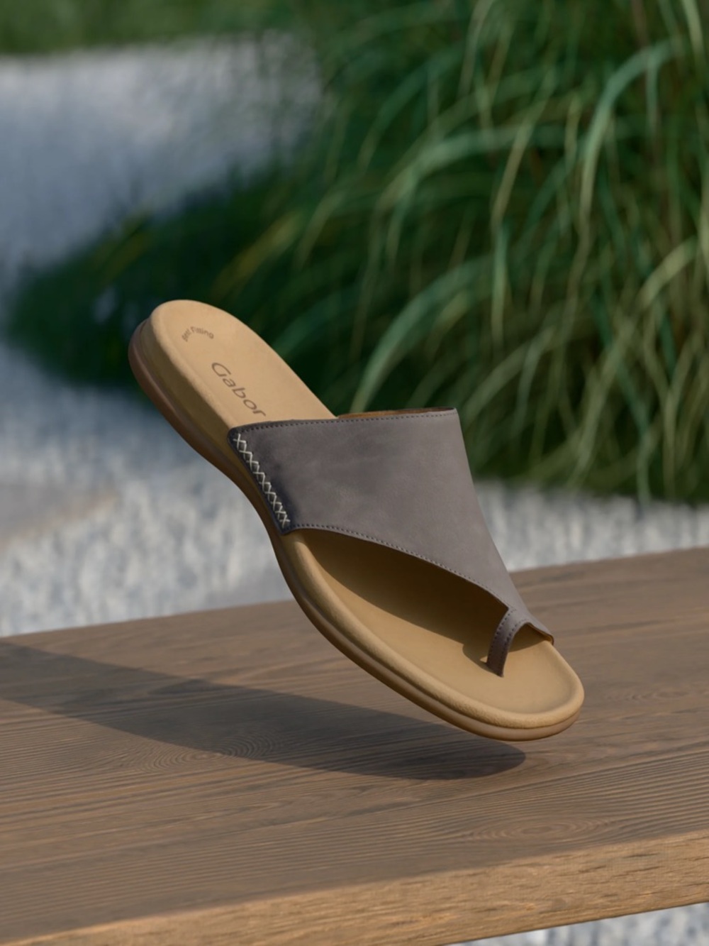 GABOR Soft Leather T-bar Sandals